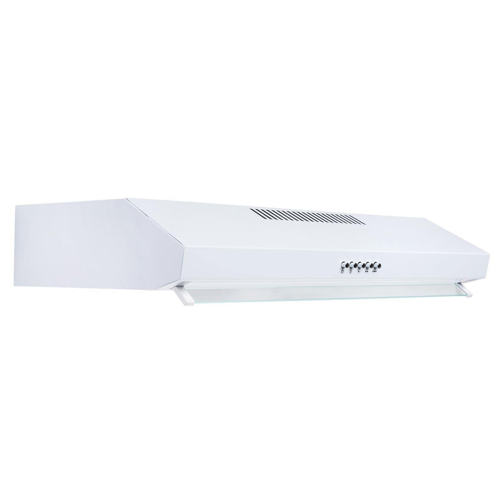 SIA VSR60WH 60cm Visor Cooker Hood, Kitchen Extractor Fan, Under Cabinet Wall Mounted, Top Vented, White