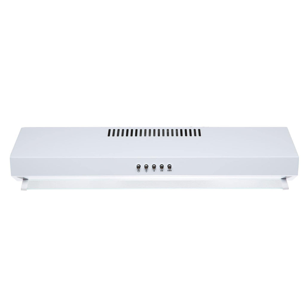 SIA VSR60WH 60cm Visor Cooker Hood, Kitchen Extractor Fan, Under Cabinet Wall Mounted, Top Vented, White