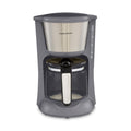 Morphy Richards Equip Filter Coffee Machine, Coffee Maker for Instant Coffee, Pour Over Technology, 10 Cup, Anti Drip, Reusable Filter, Keep Warm, Aroma Blender, Black/Brushed Steel, 162501