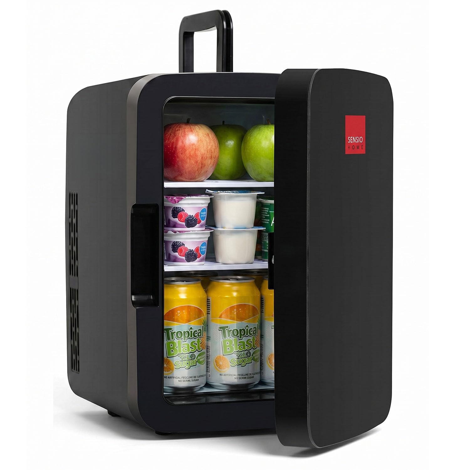 SENSIOHOME 10L Mini Fridge Cooler & Warmer for Drinks, Food, Skincare, Beauty, Makeup, Medicine, Insulin, Milk, AC+DC, 12v, UK & EU Plug, Portable, For Home, Bedroom, Travel, Camping, Car, Gaming, Uni