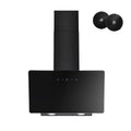 FIREGAS 60cm Angled Chimney Cooker Hood with LED Lights, Brushless Motor, Low Noise,Touch Control,Efficiency A++