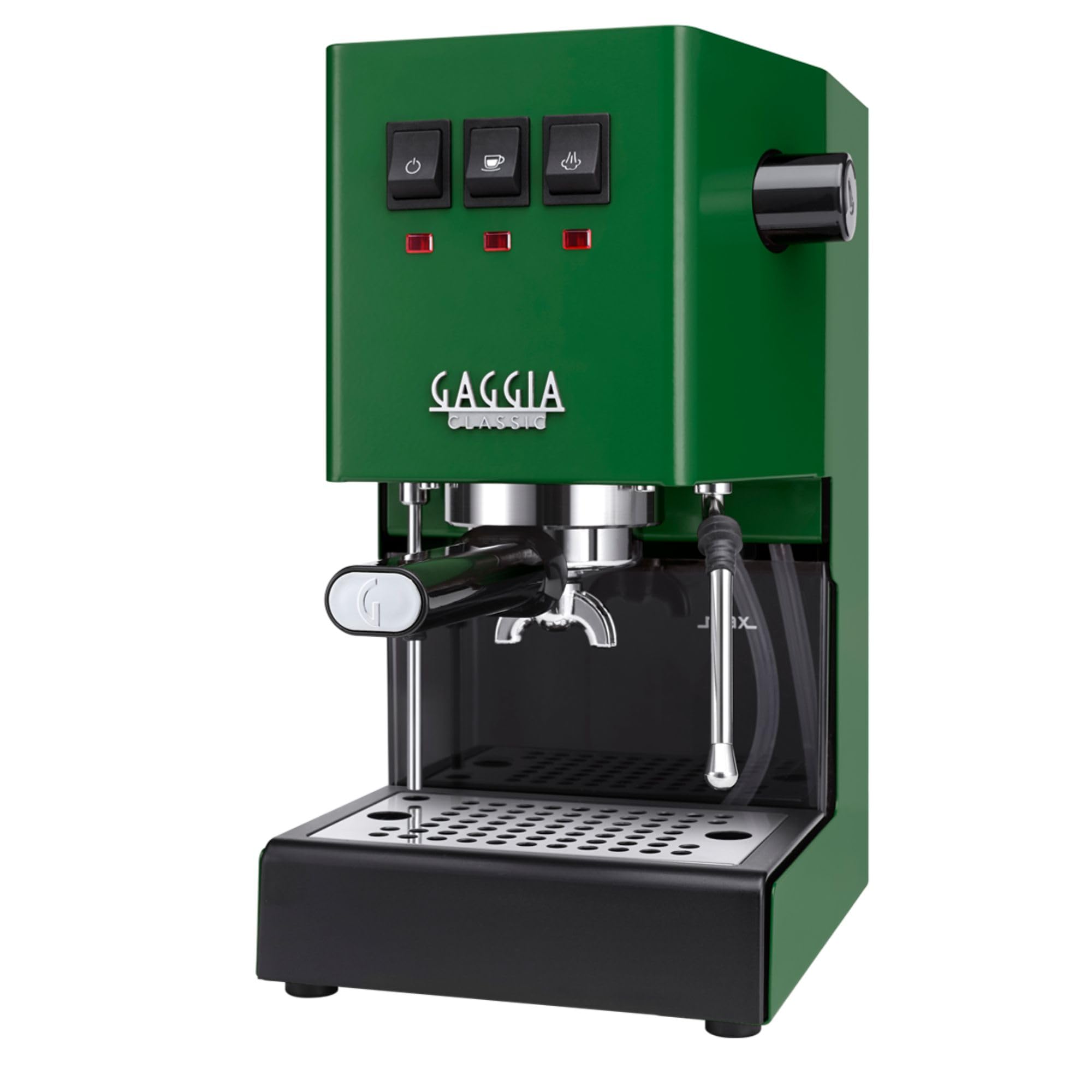 Gaggia Classic E24 Evo Pro Manual Espresso Coffee Machine Maker with Brass Boiler & Solenoid Valve - Cherry Red