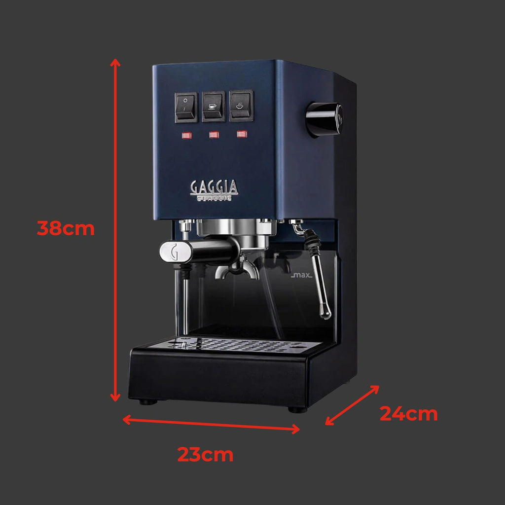 Gaggia Classic E24 Evo Pro Manual Espresso Coffee Machine Maker with Brass Boiler & Solenoid Valve - Cherry Red