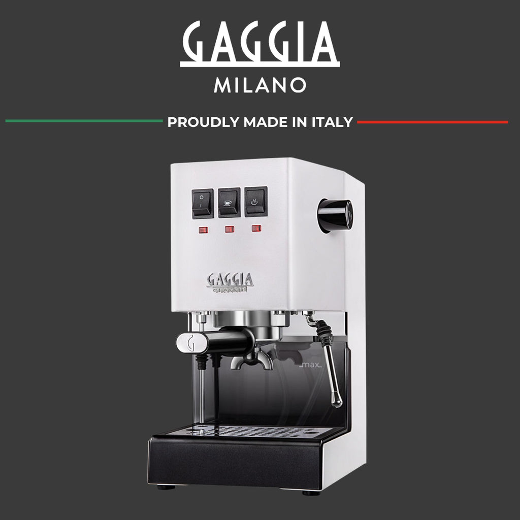 Gaggia Classic E24 Evo Pro Manual Espresso Coffee Machine Maker with Brass Boiler & Solenoid Valve - Cherry Red