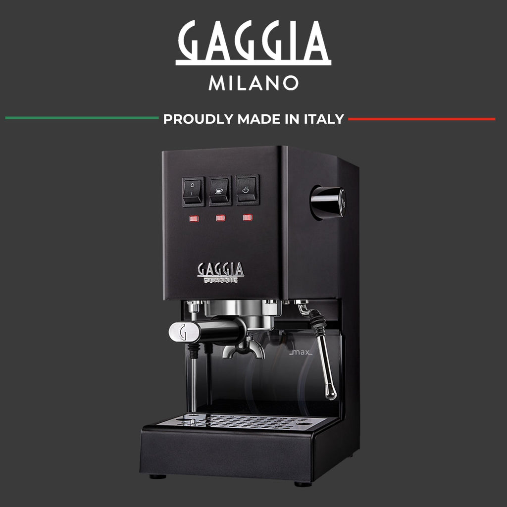 Gaggia Classic E24 Evo Pro Manual Espresso Coffee Machine Maker with Brass Boiler & Solenoid Valve - Cherry Red