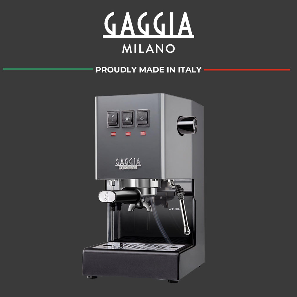 Gaggia Classic E24 Evo Pro Manual Espresso Coffee Machine Maker with Brass Boiler & Solenoid Valve - Cherry Red