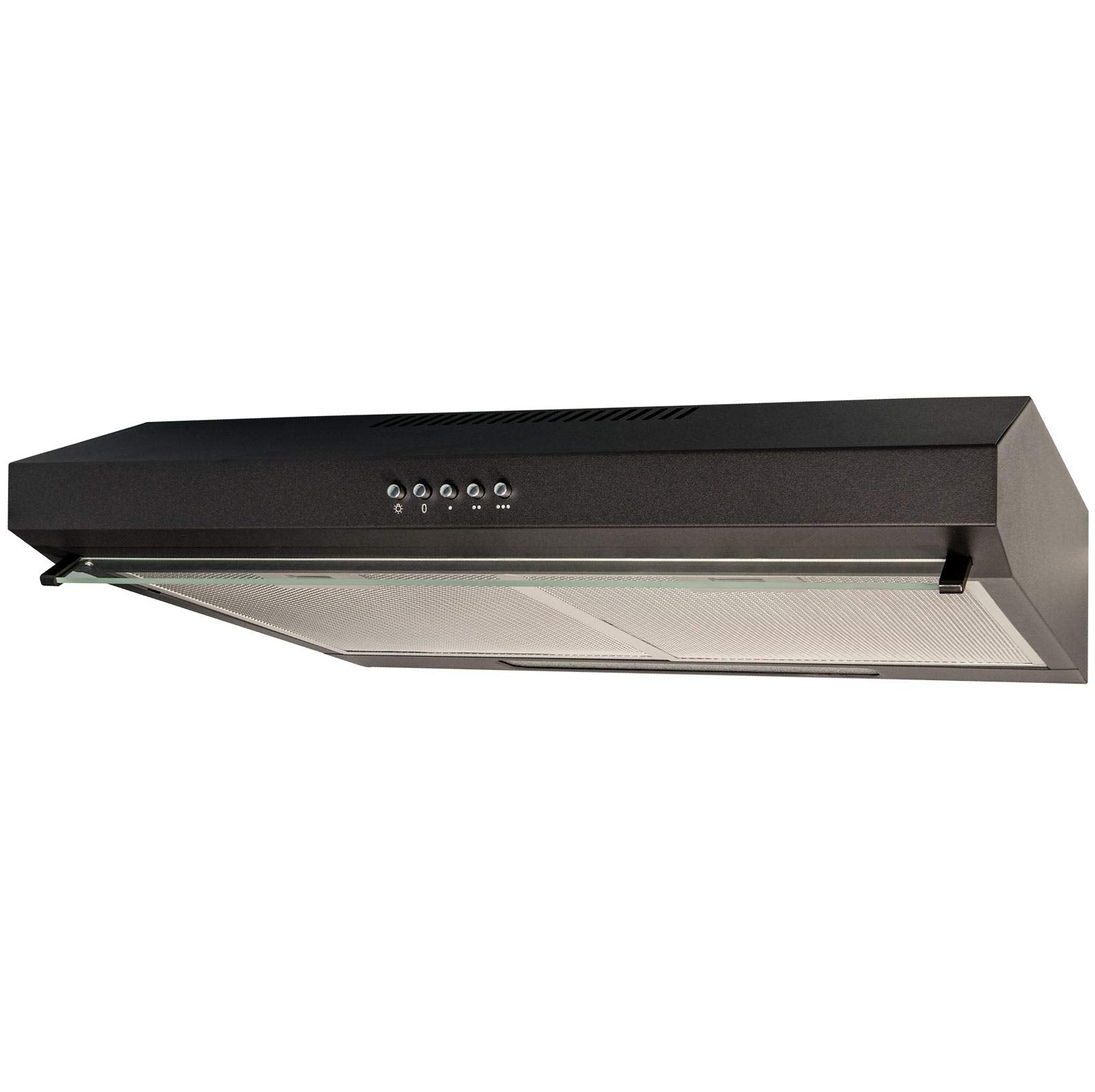 SIA VSR60WH 60cm Visor Cooker Hood, Kitchen Extractor Fan, Under Cabinet Wall Mounted, Top Vented, White