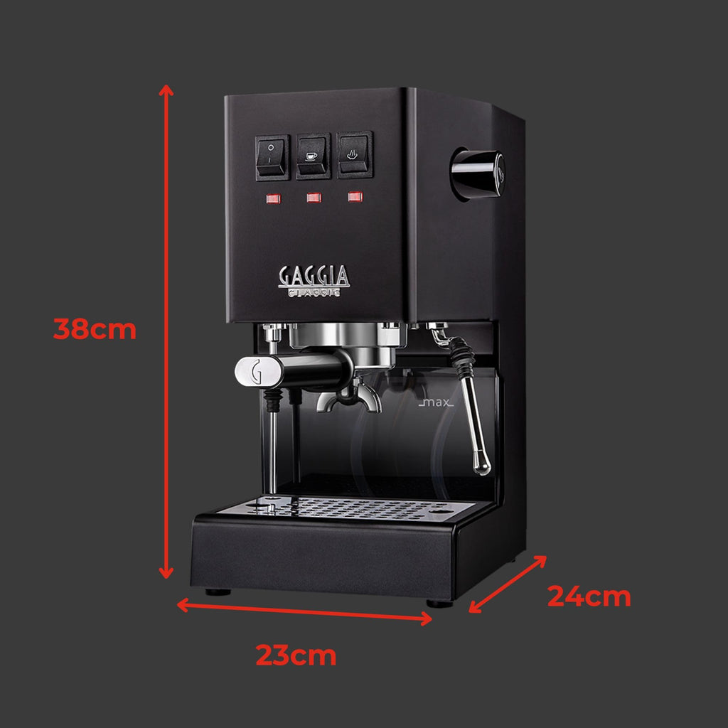 Gaggia Classic E24 Evo Pro Manual Espresso Coffee Machine Maker with Brass Boiler & Solenoid Valve - Cherry Red