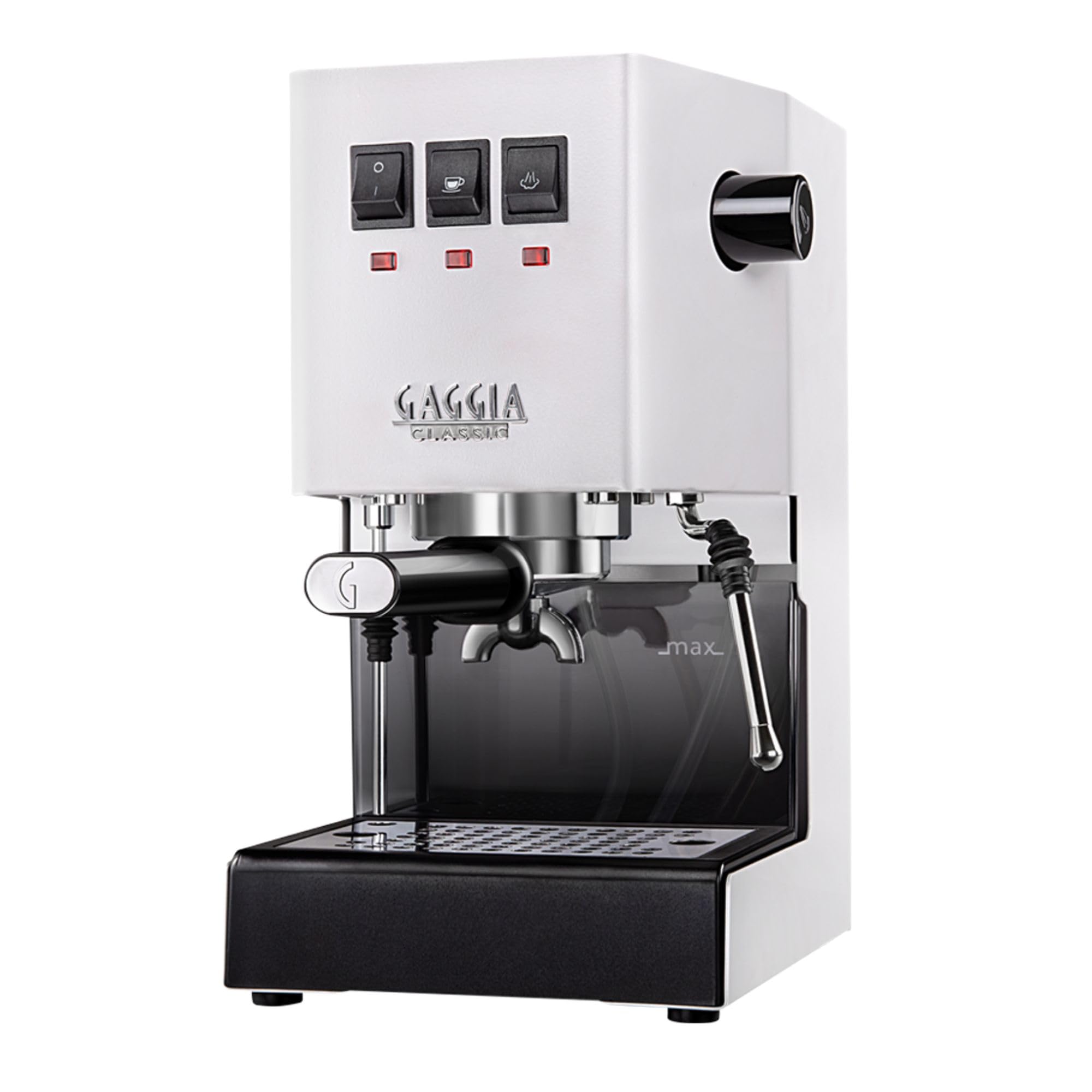 Gaggia Classic E24 Evo Pro Manual Espresso Coffee Machine Maker with Brass Boiler & Solenoid Valve - Cherry Red