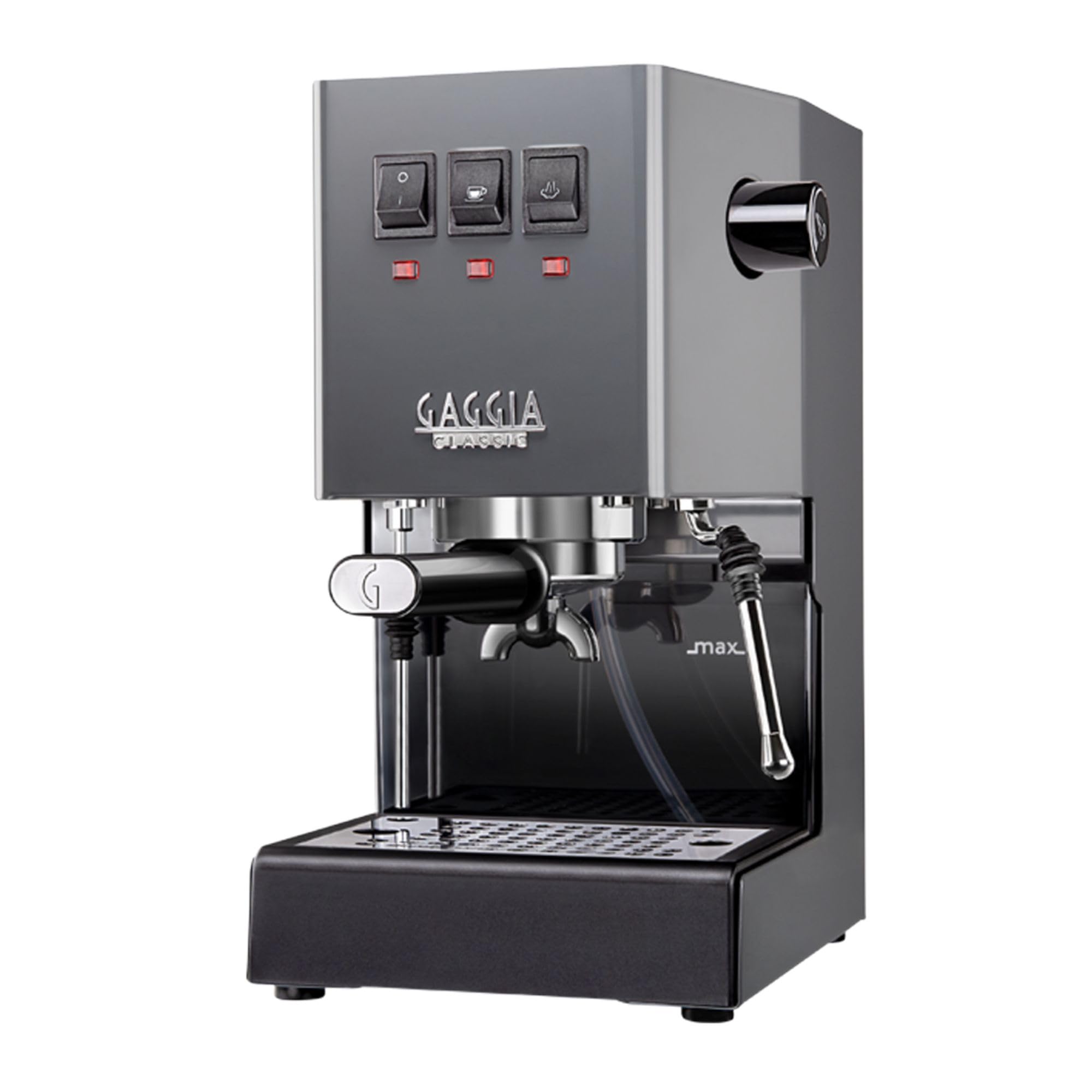 Gaggia Classic E24 Evo Pro Manual Espresso Coffee Machine Maker with Brass Boiler & Solenoid Valve - Cherry Red
