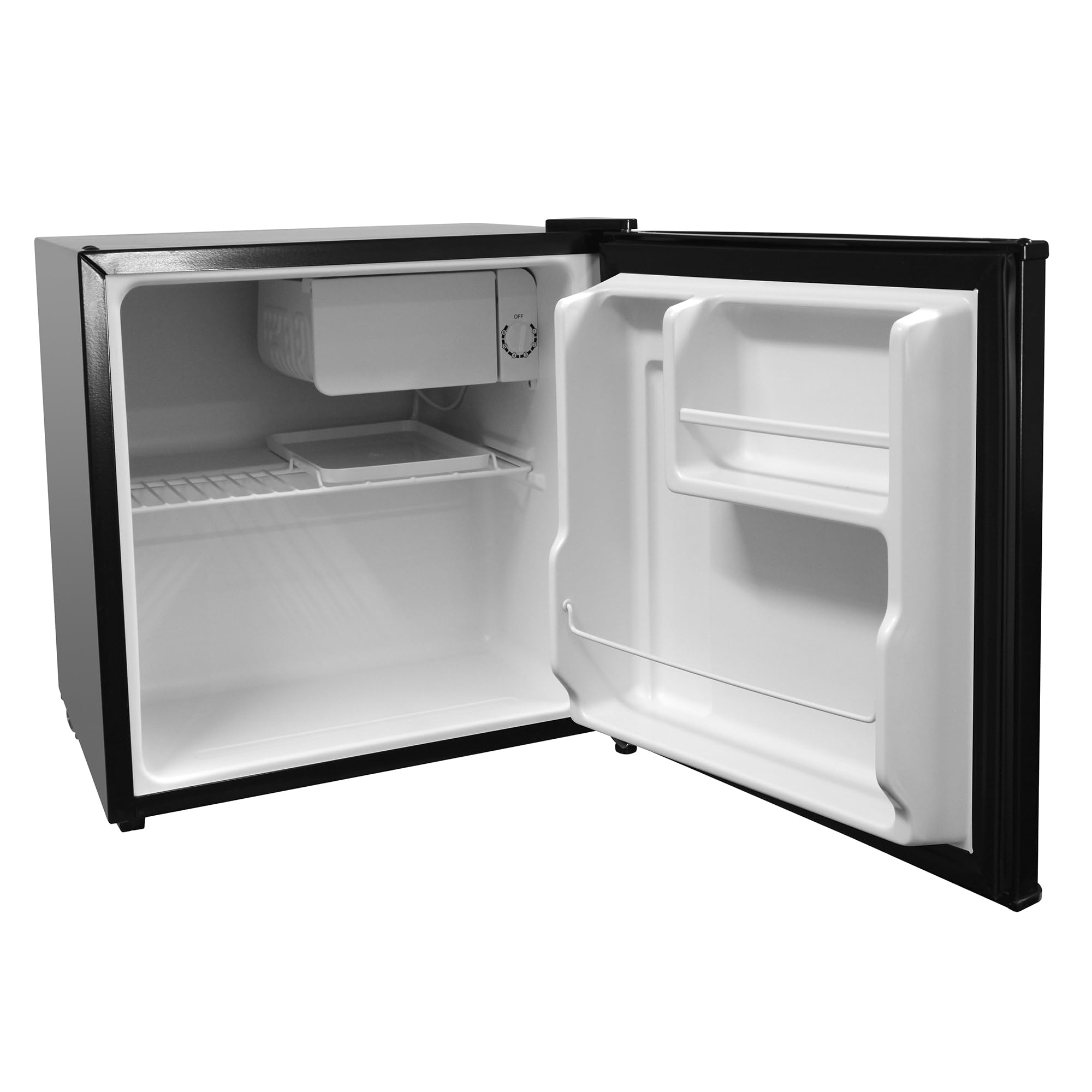 Abode Table Top Mini Fridge White Freestanding 43 Litre Capacity with Reversible Door & Ice Box, Adjustable Feet & 1 Wire Shelf ATTF0E1W (White)