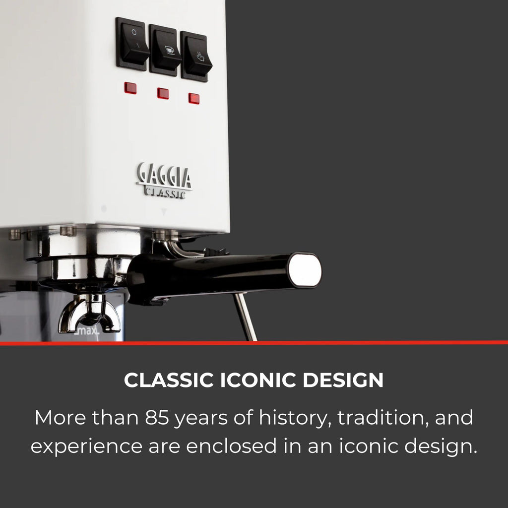 Gaggia Classic E24 Evo Pro Manual Espresso Coffee Machine Maker with Brass Boiler & Solenoid Valve - Cherry Red