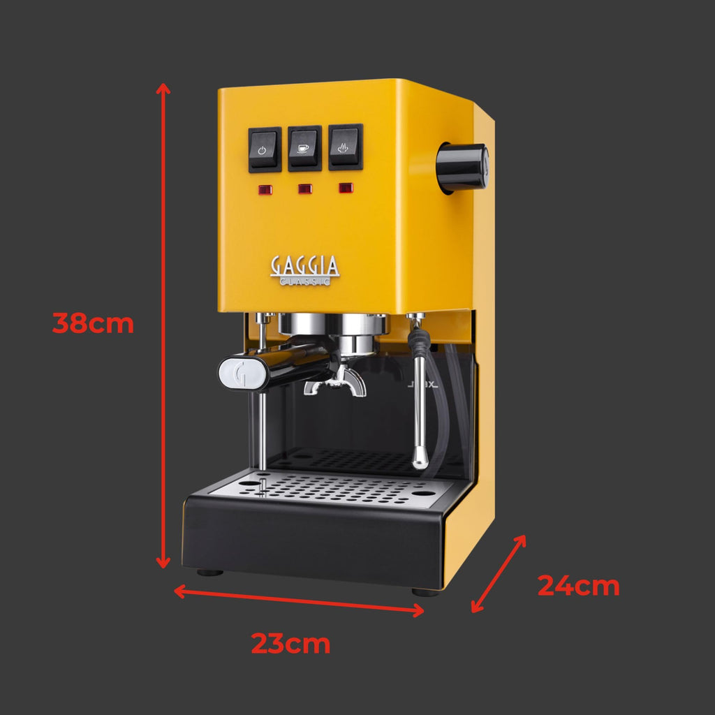 Gaggia Classic E24 Evo Pro Manual Espresso Coffee Machine Maker with Brass Boiler & Solenoid Valve - Cherry Red