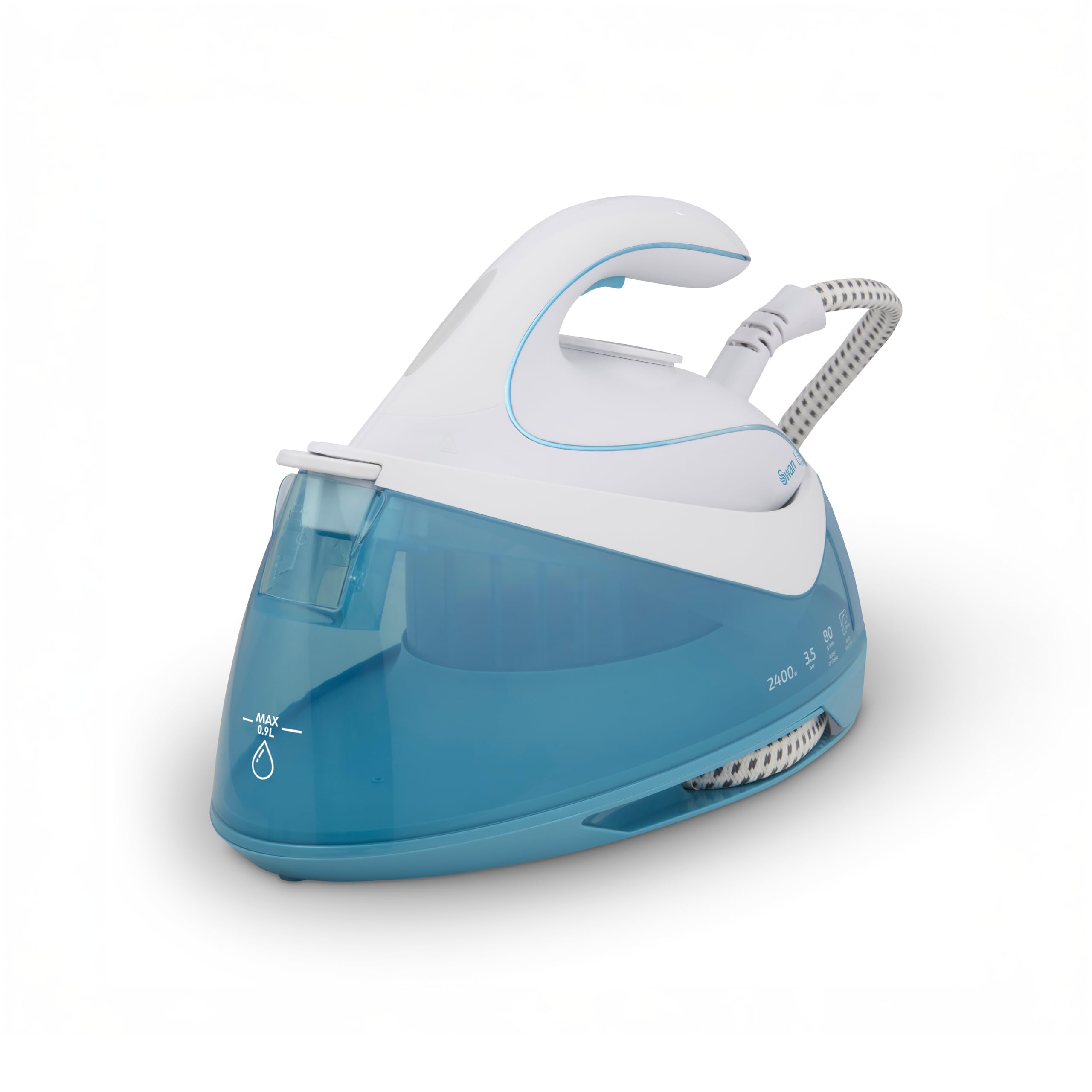Swan SI16410N 2-in-1 Cord or Cordless Steam Press Iron, Non-Stick Ceramic Soleplate, 2800W, Blue