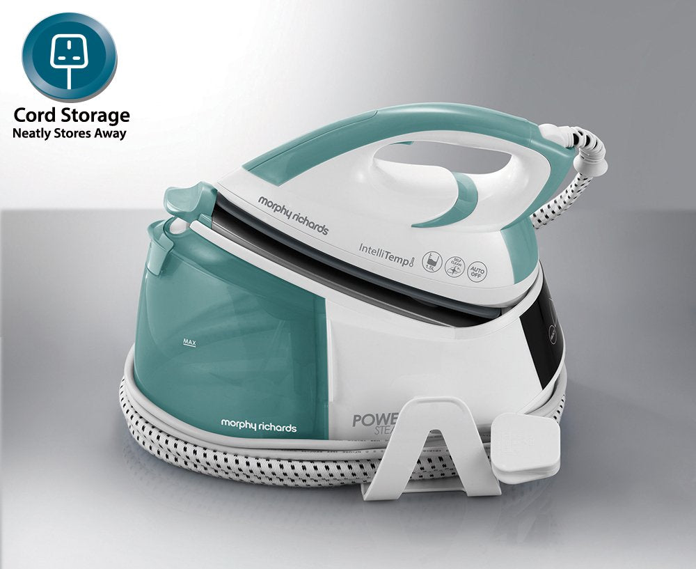 Morphy Richards Crystal Clear Steam Iron, Ceramic Non-stick Soleplate, 120g Steam Boost, 35g Steam Output, 350ml Water tank, Self-Clean, Auto Switch off, 2.5m Cord, 2400W, Gold & Black, 300302