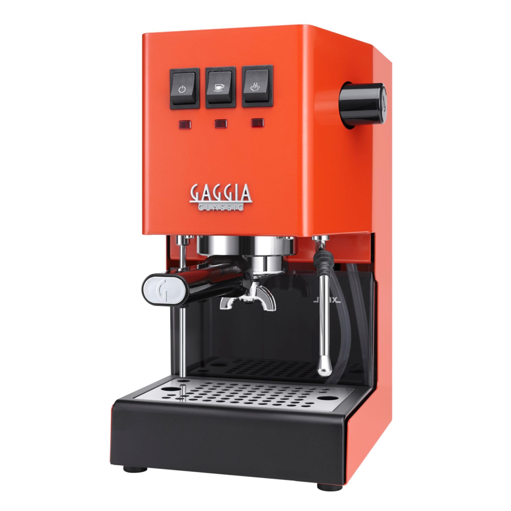 Gaggia Classic E24 Evo Pro Manual Espresso Coffee Machine Maker with Brass Boiler & Solenoid Valve - Cherry Red