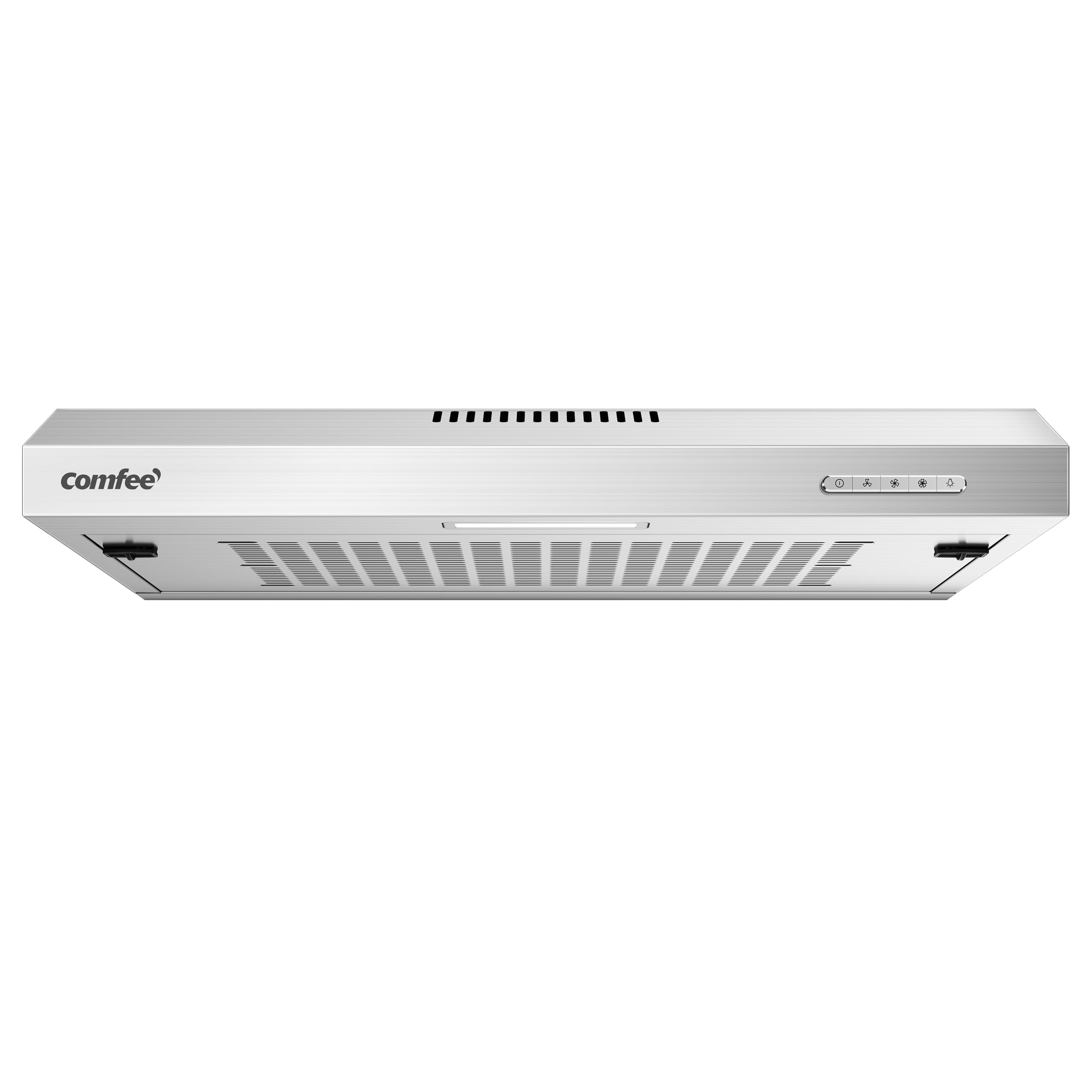 COMFEE' Visor Cooker Hood SLIF17SS-60 LED Extractor Hood Under Cabinet Hood Wall Mounted Extractor Fan Kitchen 60cm Top Vented Range Hood - Stainless Steel