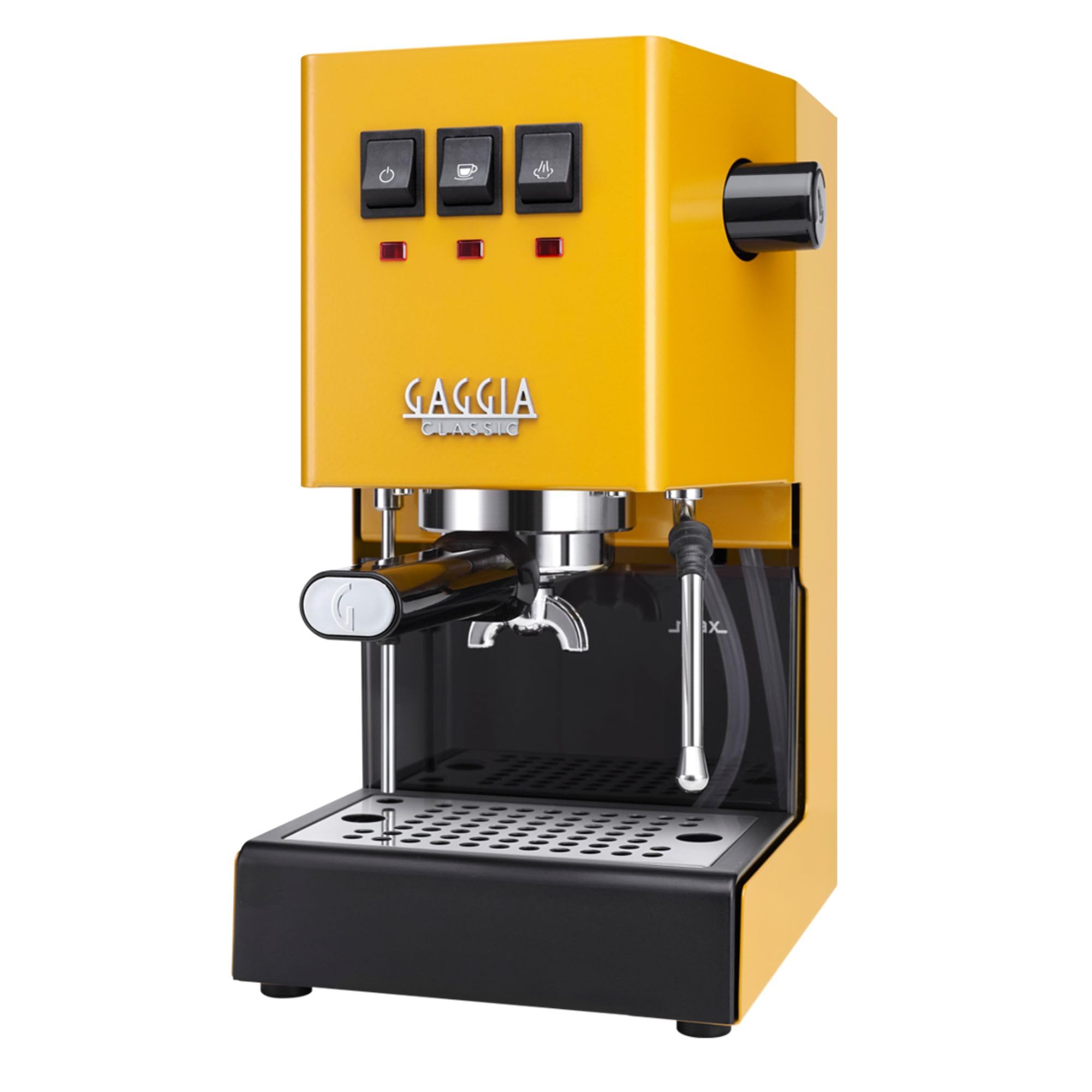 Gaggia Classic E24 Evo Pro Manual Espresso Coffee Machine Maker with Brass Boiler & Solenoid Valve - Cherry Red