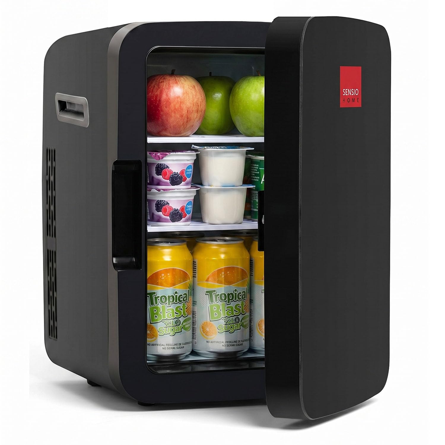 SENSIOHOME 10L Mini Fridge Cooler & Warmer for Drinks, Food, Skincare, Beauty, Makeup, Medicine, Insulin, Milk, AC+DC, 12v, UK & EU Plug, Portable, For Home, Bedroom, Travel, Camping, Car, Gaming, Uni