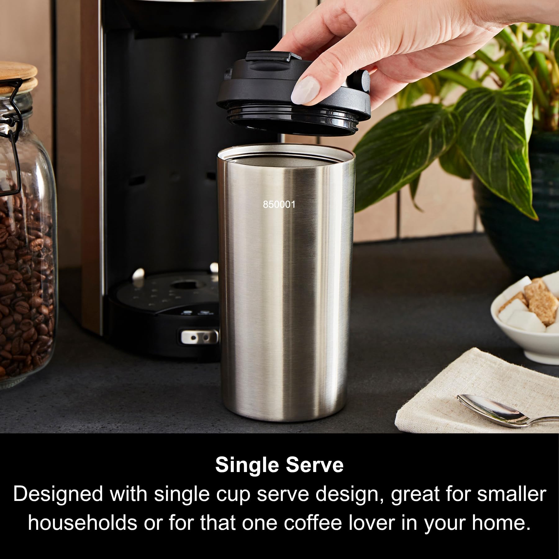 Morphy Richards Equip Filter Coffee Machine, Coffee Maker for Instant Coffee, Pour Over Technology, 10 Cup, Anti Drip, Reusable Filter, Keep Warm, Aroma Blender, Black/Brushed Steel, 162501