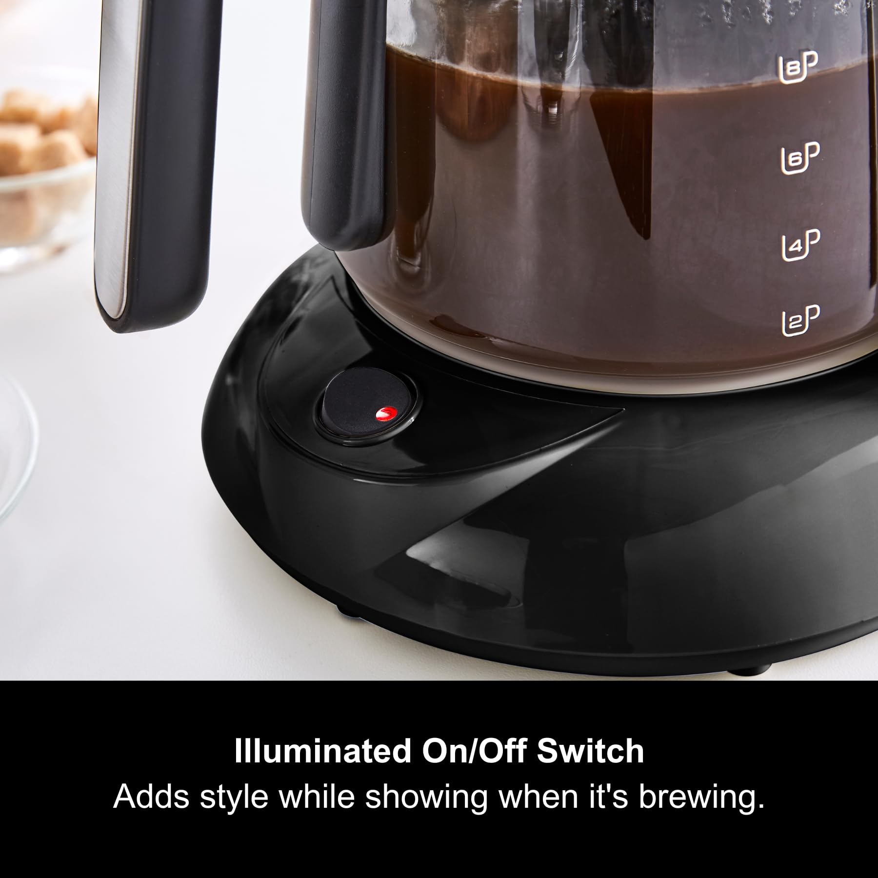 Morphy Richards Equip Filter Coffee Machine, Coffee Maker for Instant Coffee, Pour Over Technology, 10 Cup, Anti Drip, Reusable Filter, Keep Warm, Aroma Blender, Black/Brushed Steel, 162501