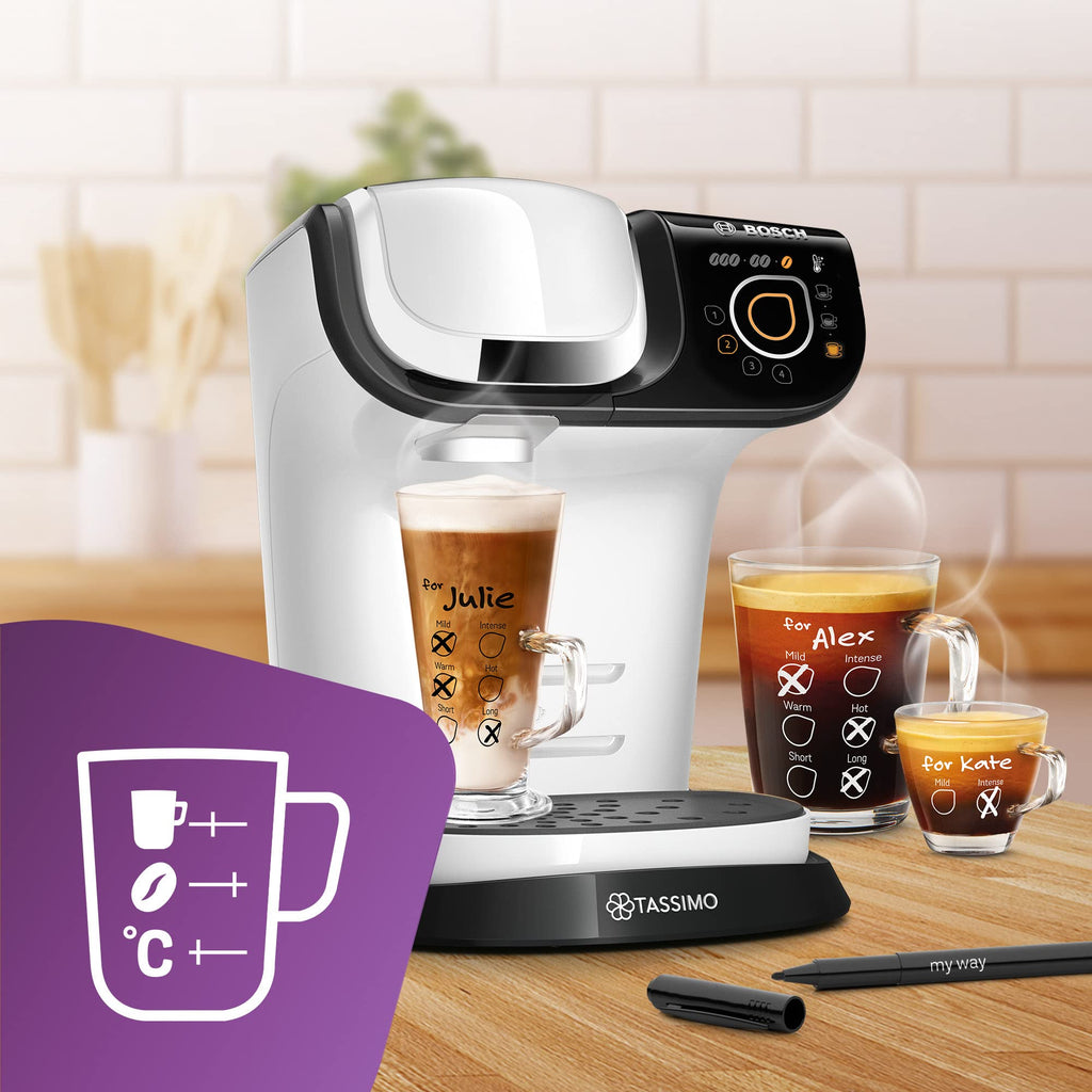 Tassimo by Bosch My Way 2 TAS6502GB Coffee Machine, 1500 Watt, 1.3 Litre - Black
