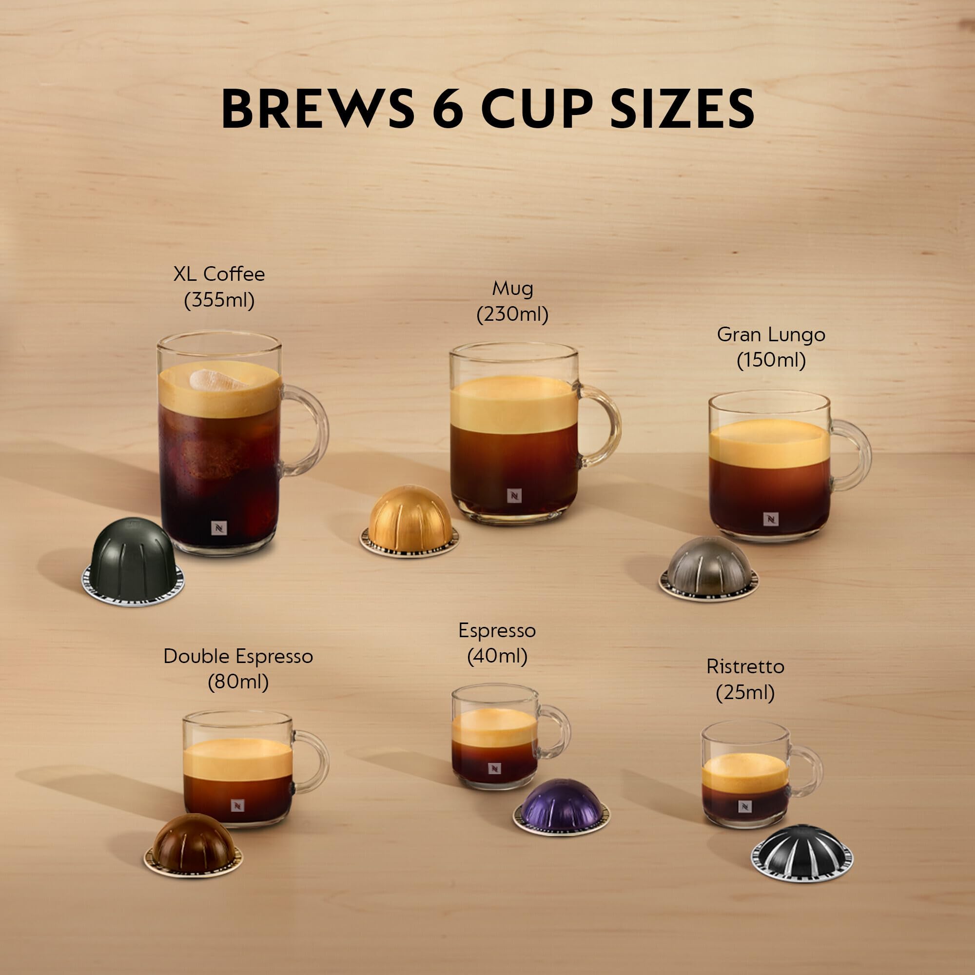 Nespresso Vertuo Pop Coffee Machine by De'Longhi, Over 40 Varieties of Pods, 6 Coffee Cup Sizes, Espresso, Cappuccino, Starter Capsule Set Included, ENV90.P, Pink