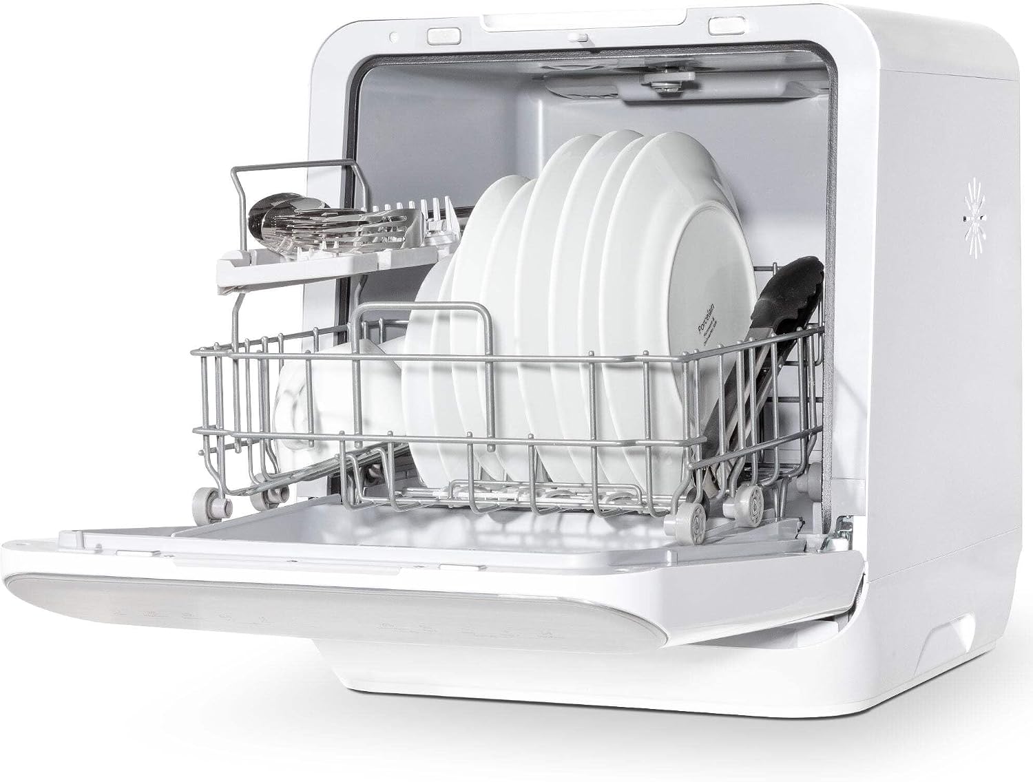 Baridi Mini Portable Tabletop 6L Dishwasher with 3 Place Settings, 7 Wash Functions - DH72