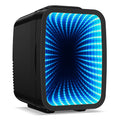 BEICHEN Mini Fridge for 4 L / 6 Cans, Quiet Small Fridge With 7 Light Modes, AC + DC Power Cooler & Warmer Portable Gaming Mini Fridge for Bedroom, Car, Travel, Skincare, Drinks, Fruit, Food (Black)
