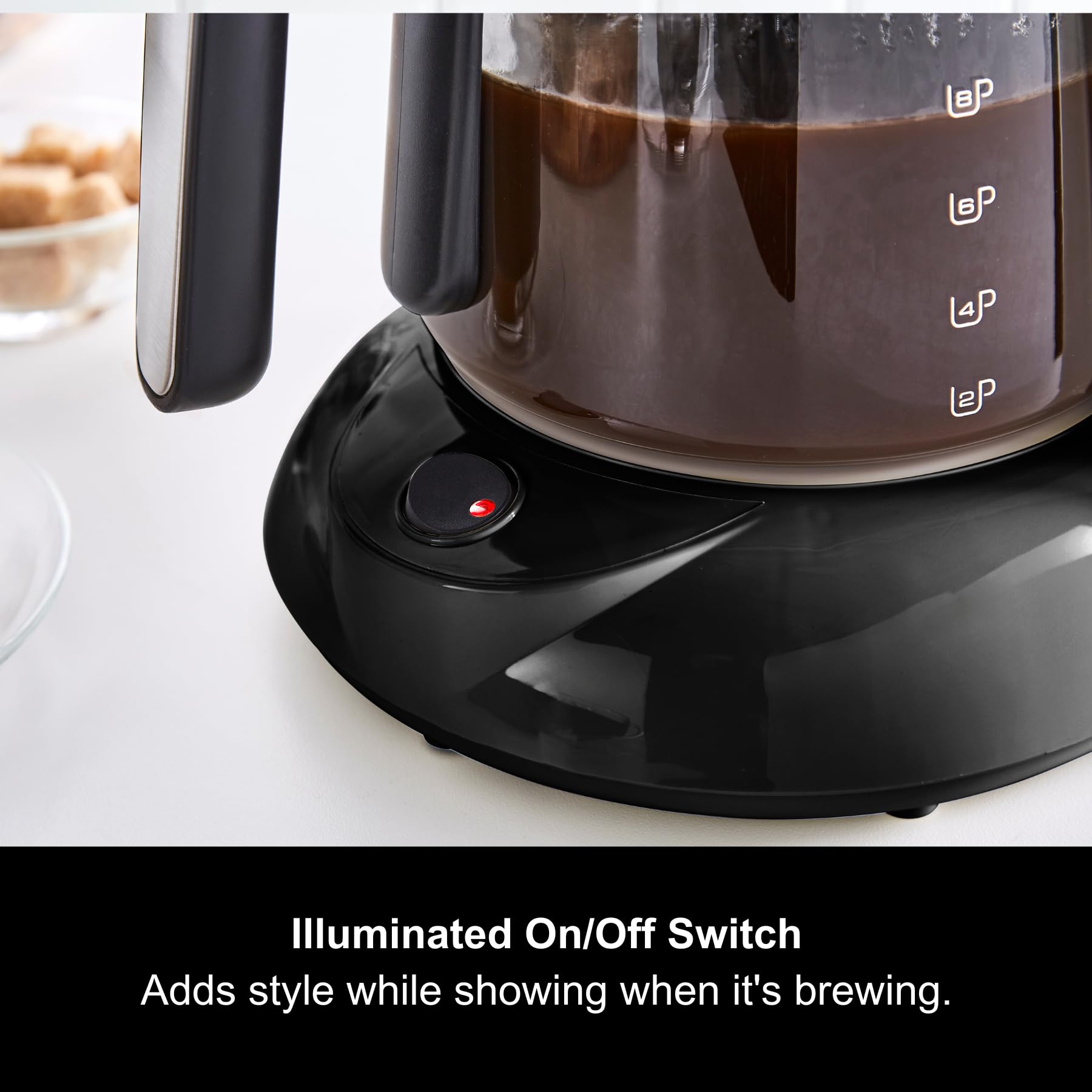 Morphy Richards Equip Filter Coffee Machine, Coffee Maker for Instant Coffee, Pour Over Technology, 10 Cup, Anti Drip, Reusable Filter, Keep Warm, Aroma Blender, Black/Brushed Steel, 162501