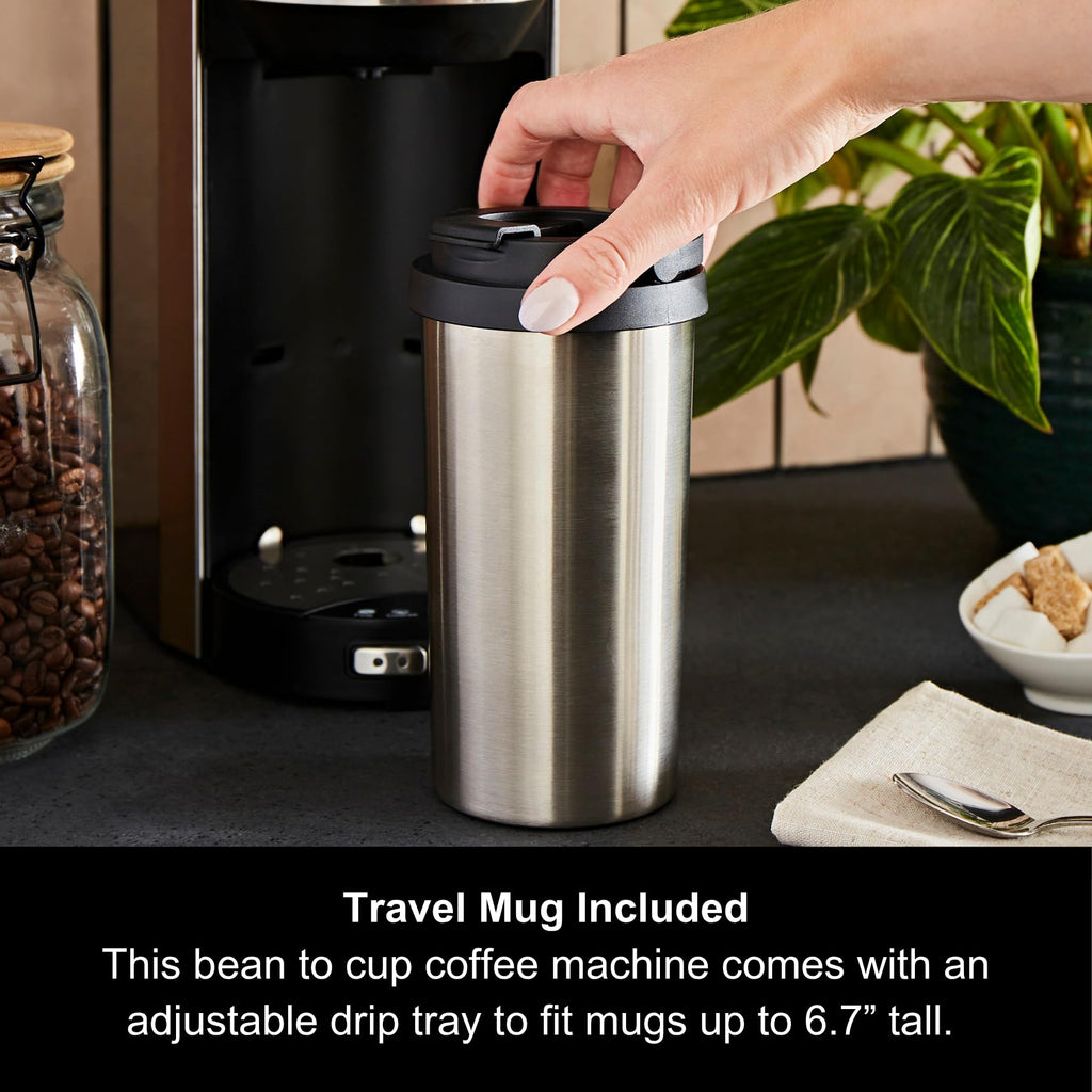 Morphy Richards Equip Filter Coffee Machine, Coffee Maker for Instant Coffee, Pour Over Technology, 10 Cup, Anti Drip, Reusable Filter, Keep Warm, Aroma Blender, Black/Brushed Steel, 162501