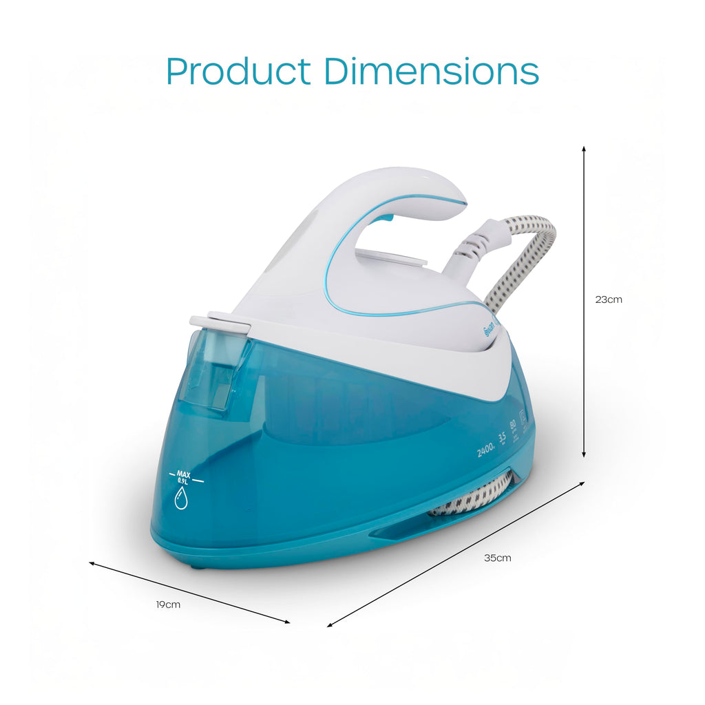 Swan SI16410N 2-in-1 Cord or Cordless Steam Press Iron, Non-Stick Ceramic Soleplate, 2800W, Blue