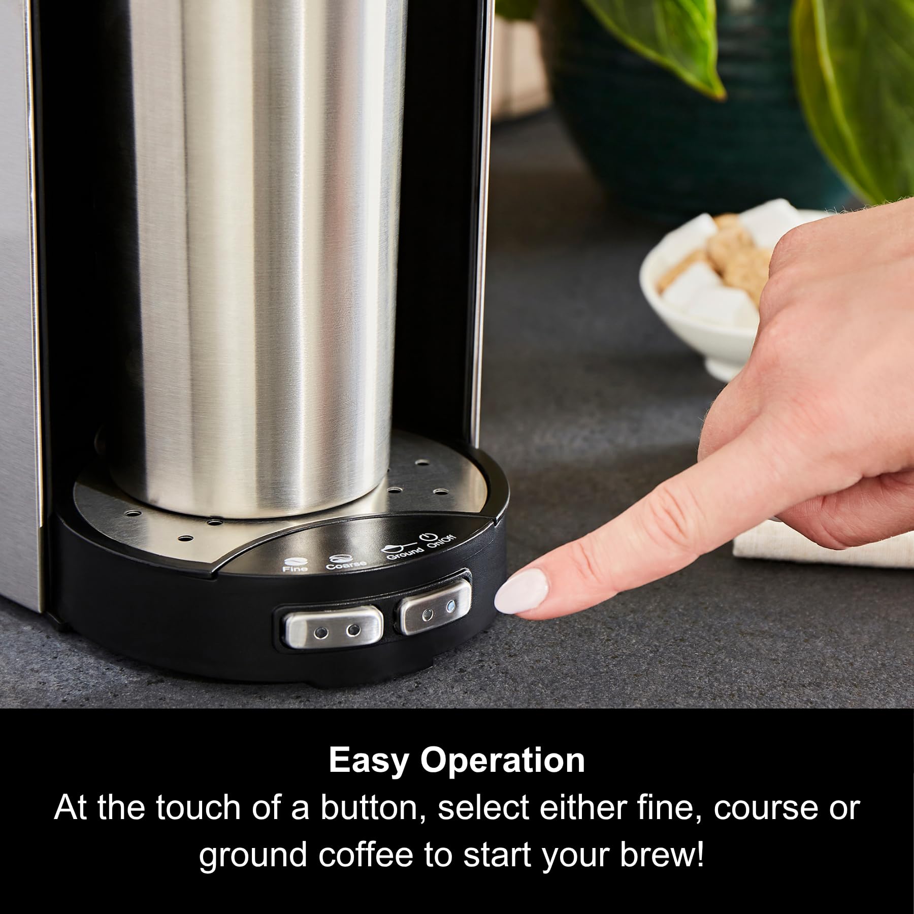 Morphy Richards Equip Filter Coffee Machine, Coffee Maker for Instant Coffee, Pour Over Technology, 10 Cup, Anti Drip, Reusable Filter, Keep Warm, Aroma Blender, Black/Brushed Steel, 162501
