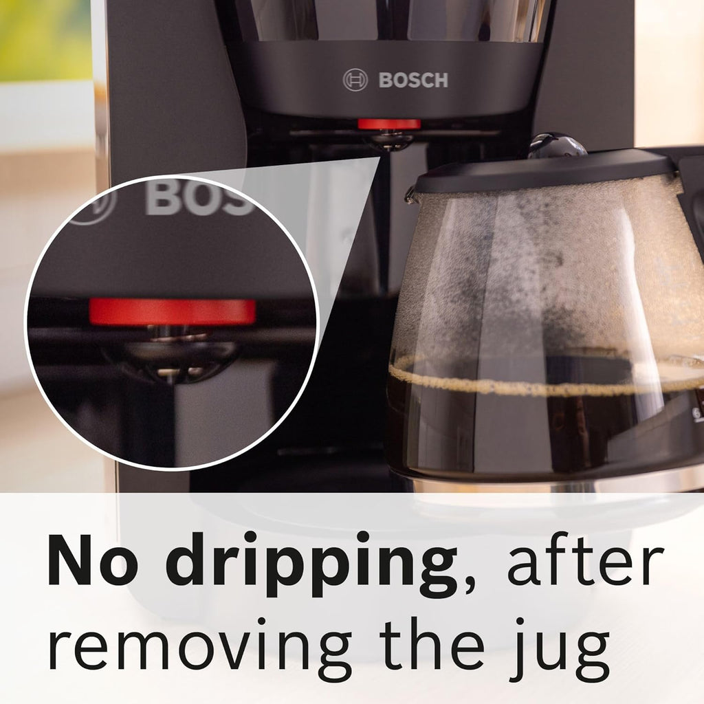 Bosch MyMoment 1.4L Filter Coffee Machine with anti drip function, TKA2M113GB, Black