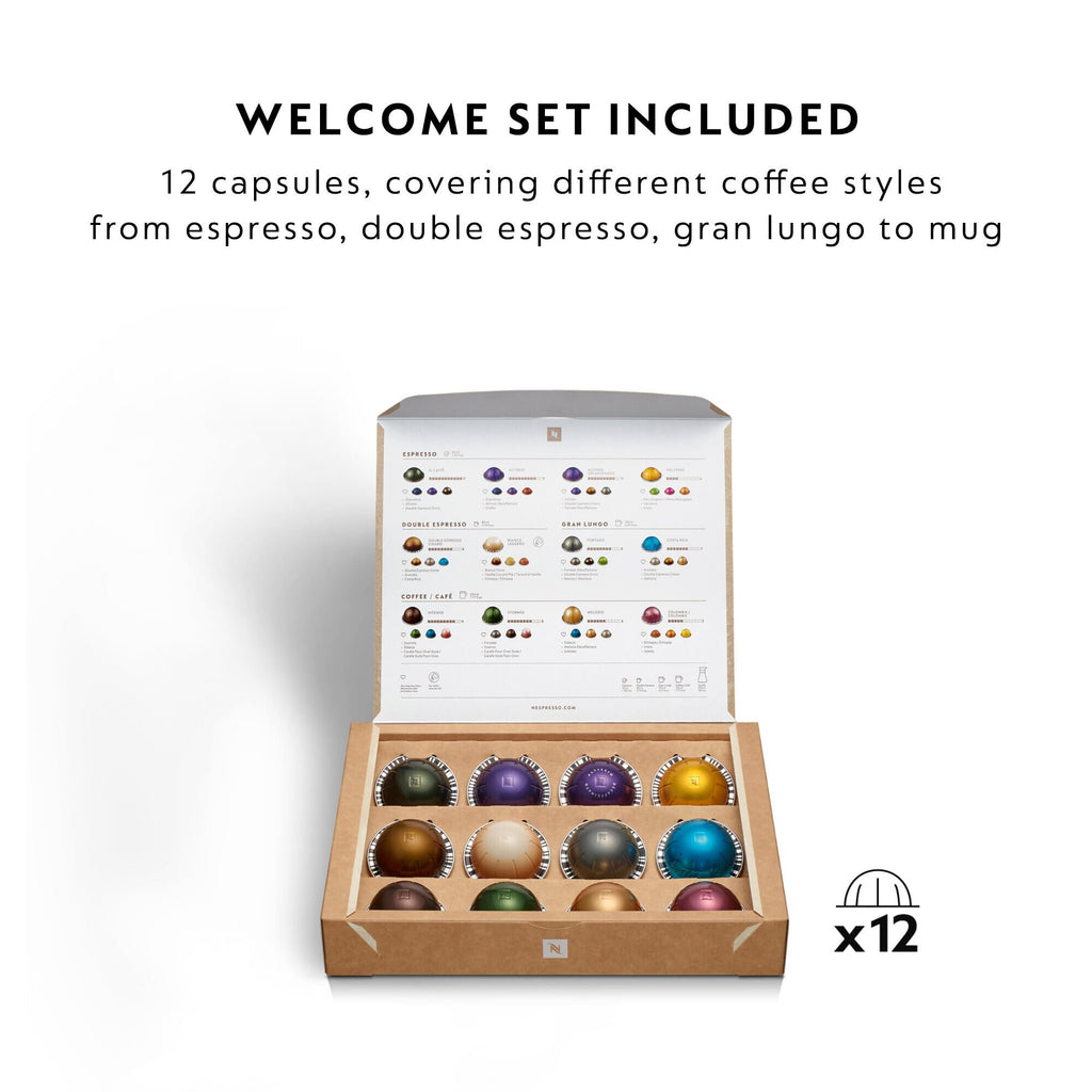 Nespresso Vertuo Pop Coffee Machine by De'Longhi, Over 40 Varieties of Pods, 6 Coffee Cup Sizes, Espresso, Cappuccino, Starter Capsule Set Included, ENV90.P, Pink