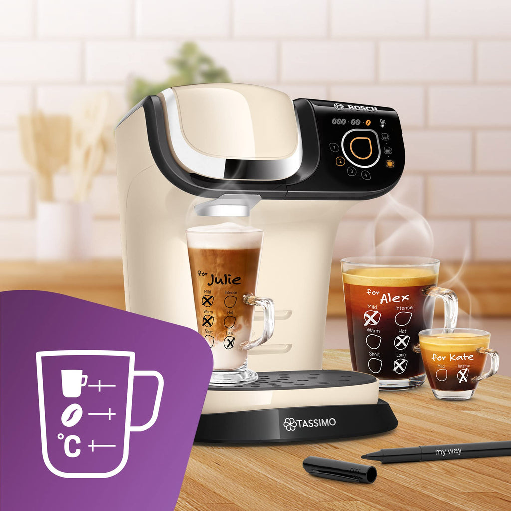 Tassimo by Bosch My Way 2 TAS6502GB Coffee Machine, 1500 Watt, 1.3 Litre - Black