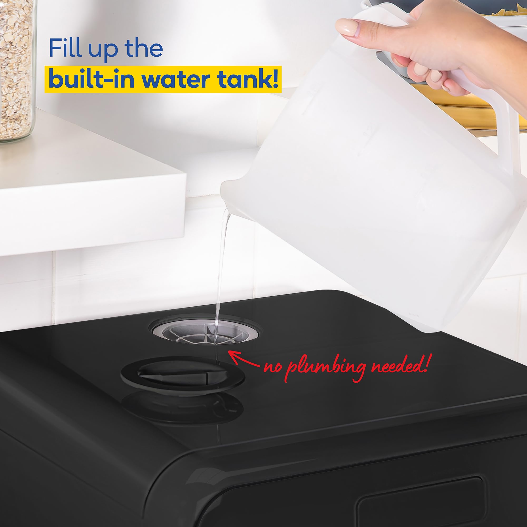 Russell Hobbs Mini Dishwasher Compact Table Top Black 2 Place Setting Dishwasher, LED Touch Control, 4 Programmes, Portable & Efficient, Baby Care, Fruit Wash & Eco Mode, No Plumbing, RH2TTDW101B