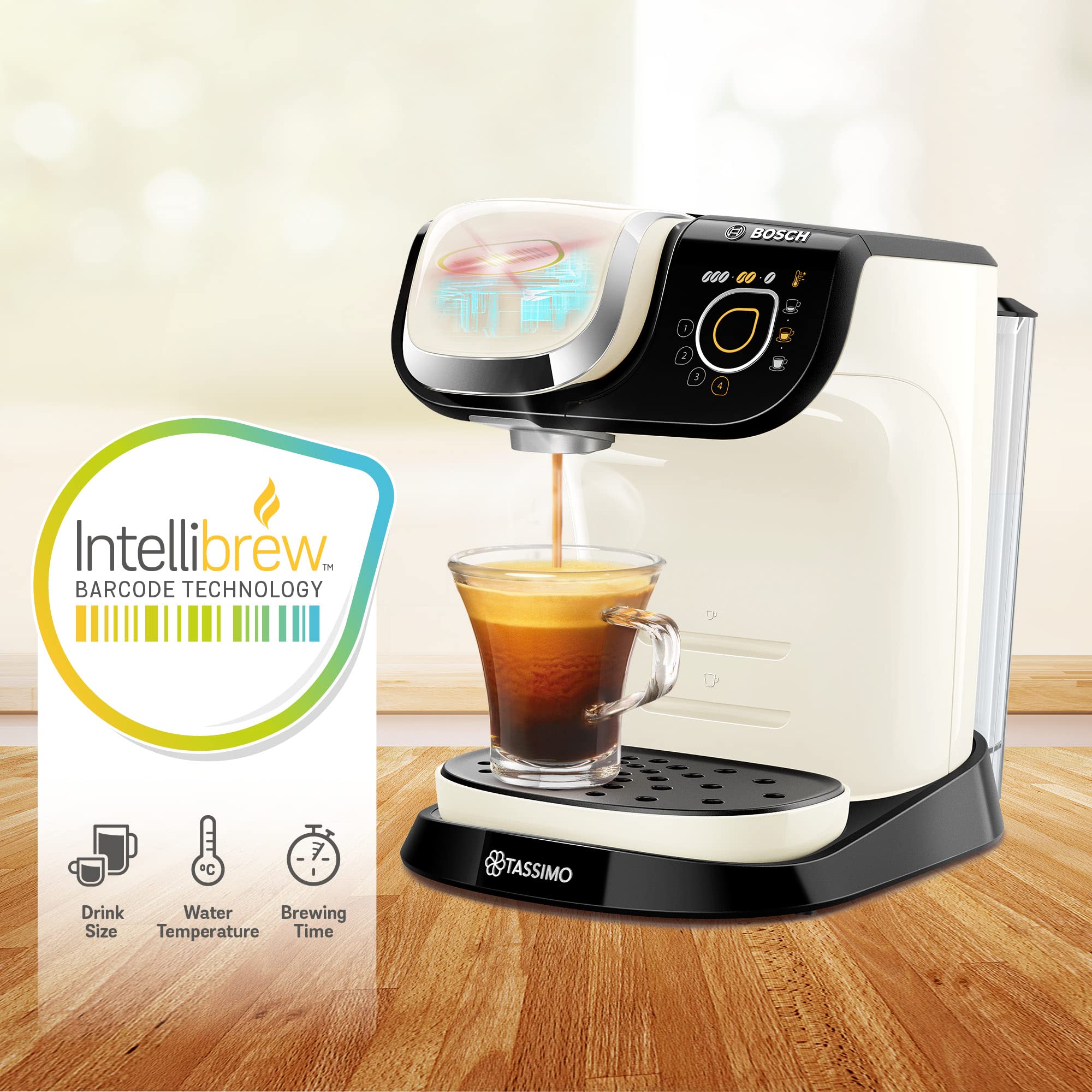 Tassimo by Bosch My Way 2 TAS6502GB Coffee Machine, 1500 Watt, 1.3 Litre - Black