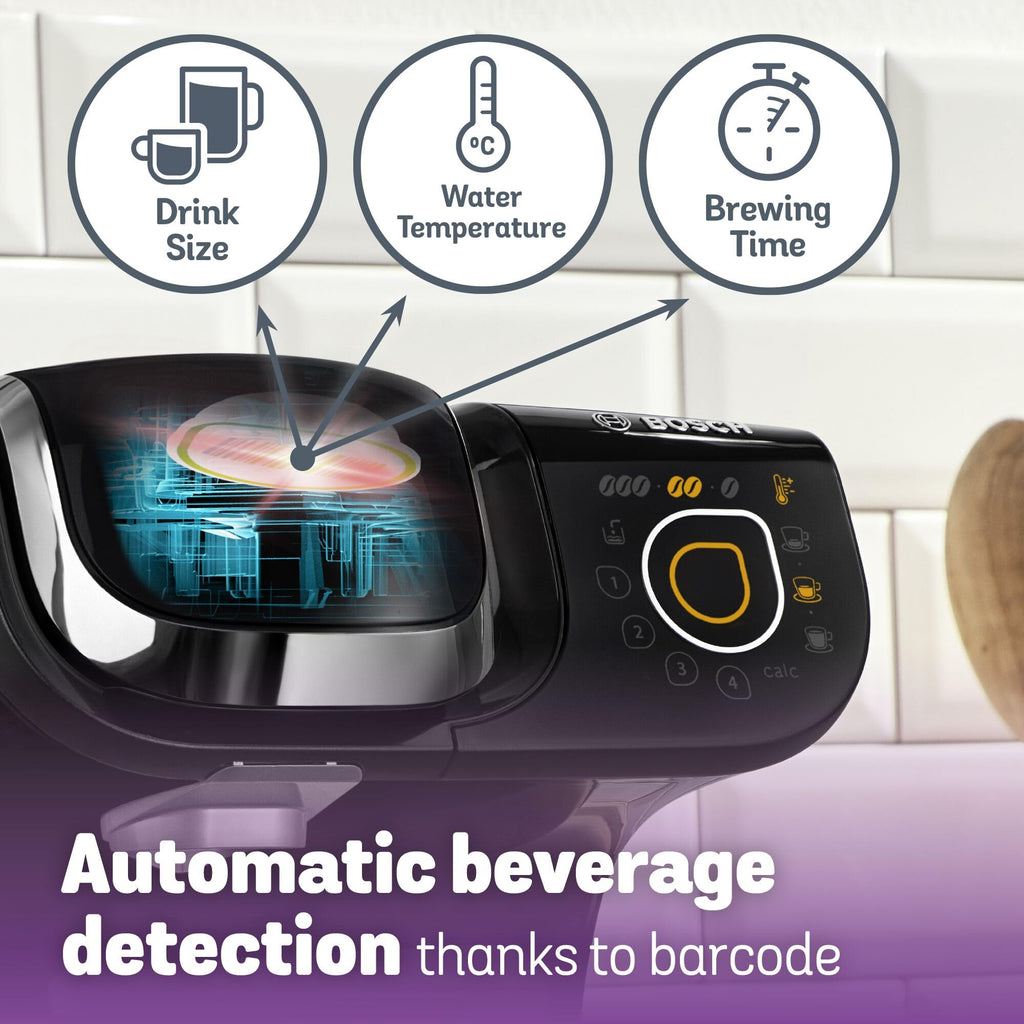 Tassimo by Bosch My Way 2 TAS6502GB Coffee Machine, 1500 Watt, 1.3 Litre - Black