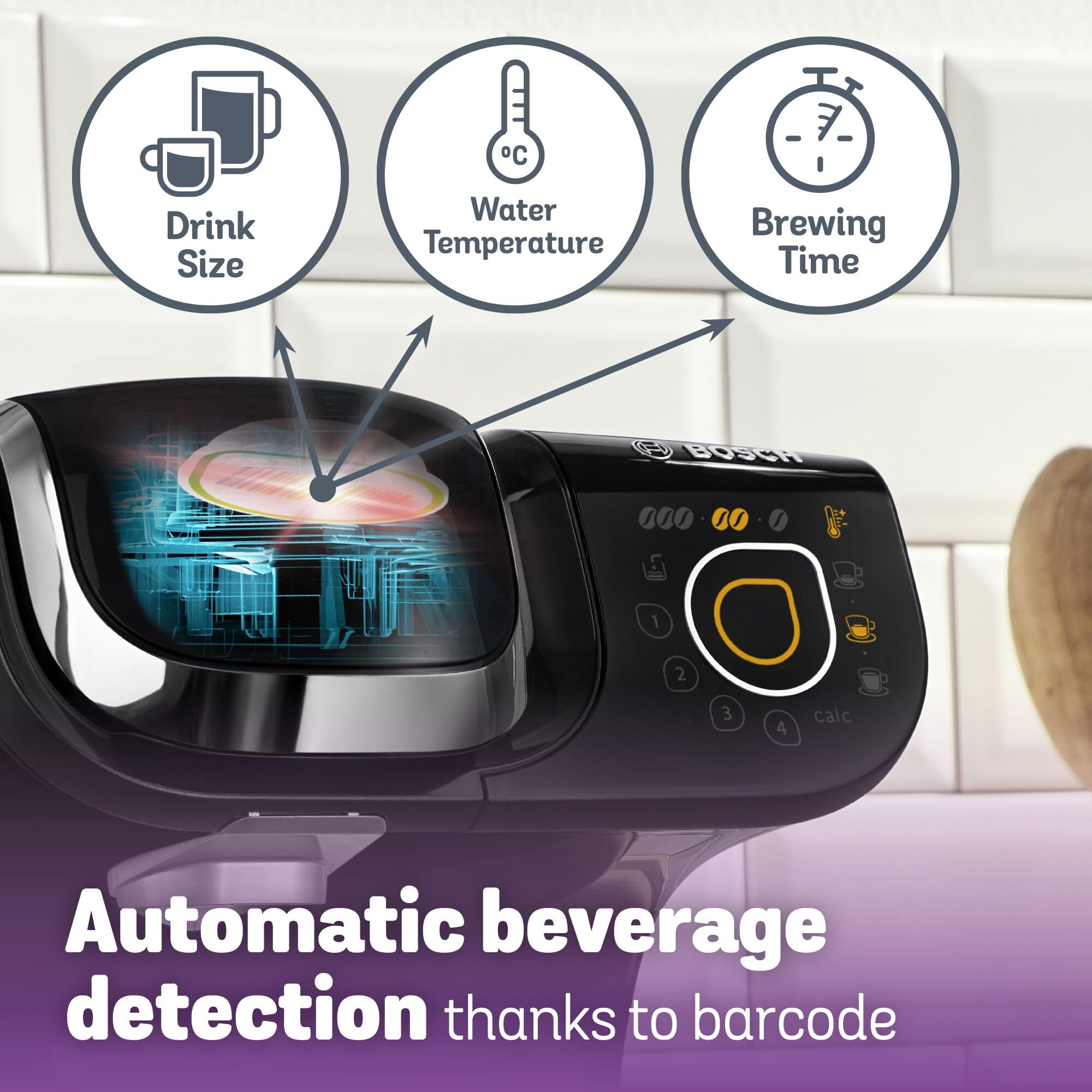 Tassimo by Bosch My Way 2 TAS6502GB Coffee Machine, 1500 Watt, 1.3 Litre - Black