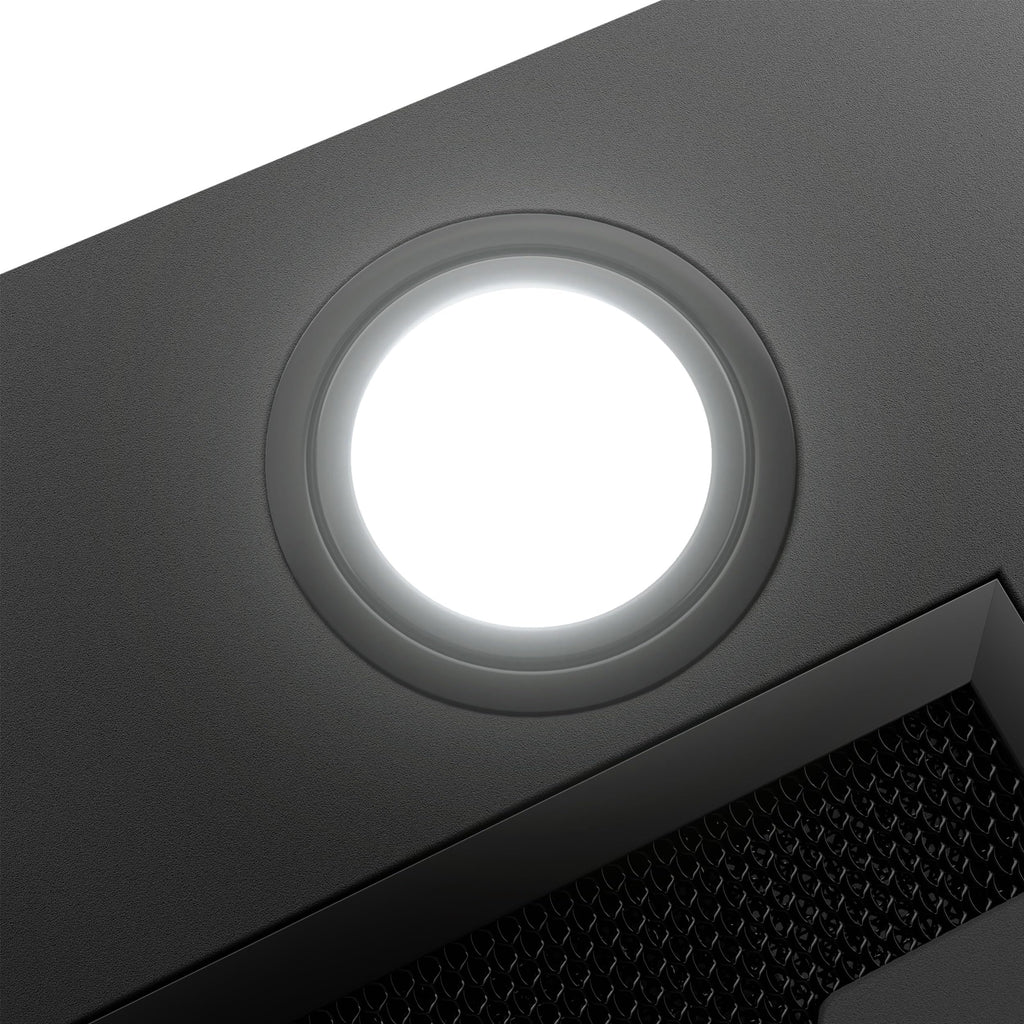 CIARRA CBCB5913A Integrated Cooker Hood 52cm Black Built in Extractor Hood LED Light 3 Speeds Undercabinet Extractor Fan